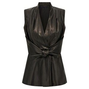 Rick Owens Nappa Leather Vest With Flared Silhouette - NWT